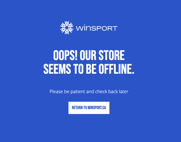 Winsport Store Closed